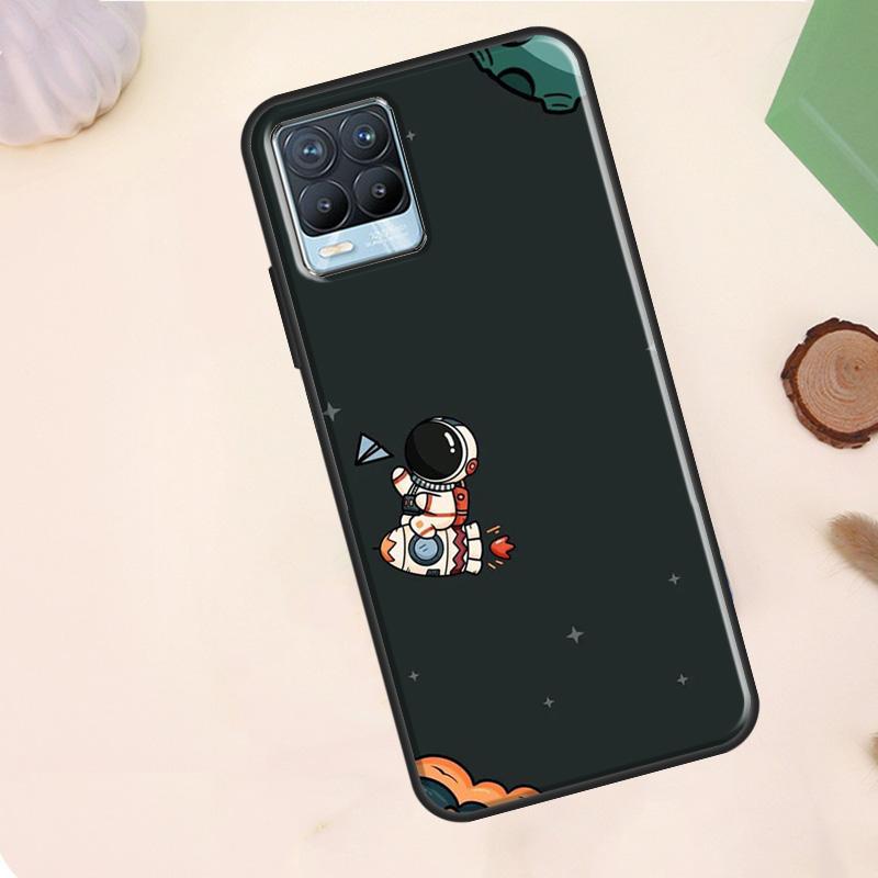 Space Aesthetic Spaceman Astronaut Case For Realme C75 C63 C61 C55 C51 C53 C35 C65 C67 C71 11 12 13 14 15 Pro Plus GT6 GT7 Pro