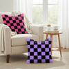 Classic Checkered Square Cushion Cover Natural Linen Organic Fabric DoubleSided Printing Couch Pillow Covers Home Decor
