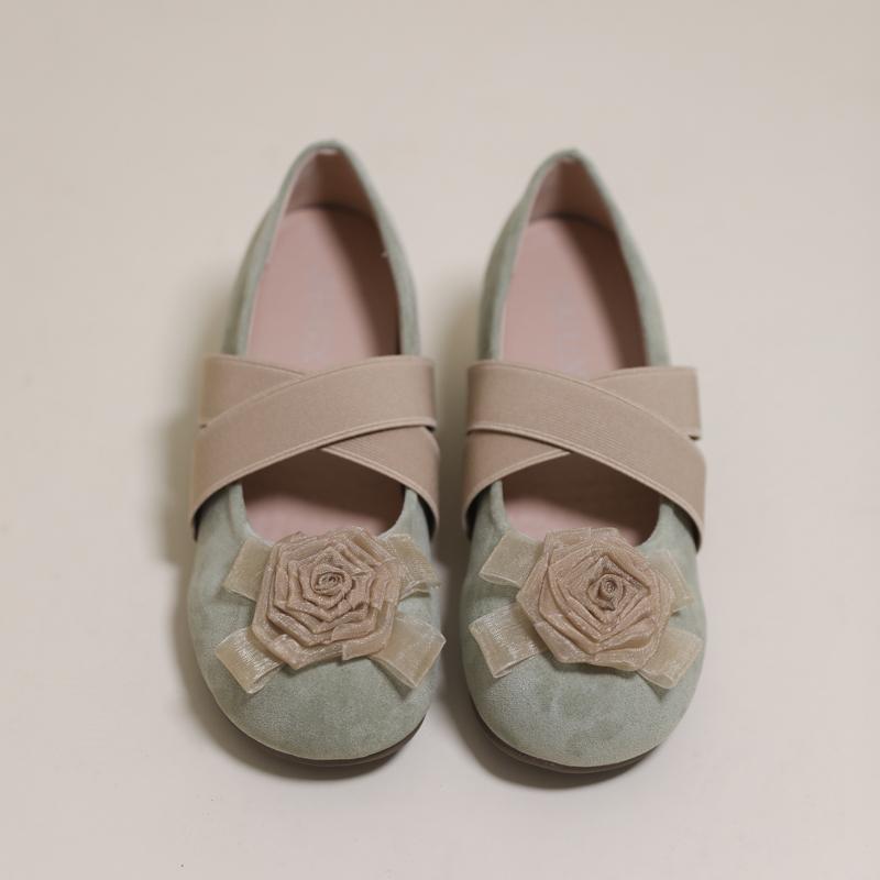 Fashion Camellia Vintage Mary Single Shoes Women 2025 Summer New French Gentle Little Man