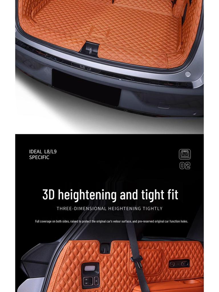 Li Auto L8/L9 Trunk Mat, Full Coverage for Third Row