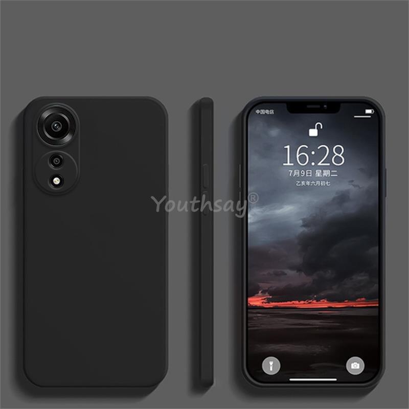 Dla OPPO A78 Etui Silikonowe Płynne Dla OPPO A78 Pokrowiec Zwykły Gumowy TPU Ochraniacz Wstrząsoodporne Etui na Telefon OPPO A78 4G Pokrowiec