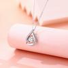 Korean Style Moissanite Water Drop Necklace: 1 Carat S925 Sterling Silver Pendant
