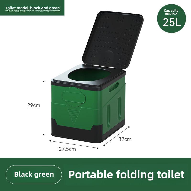 Toaletă Portabilă Pliabilă Inodoră pentru Camping, Autocălătorie și Urgențe - Potrivită pentru Adulți și Copii