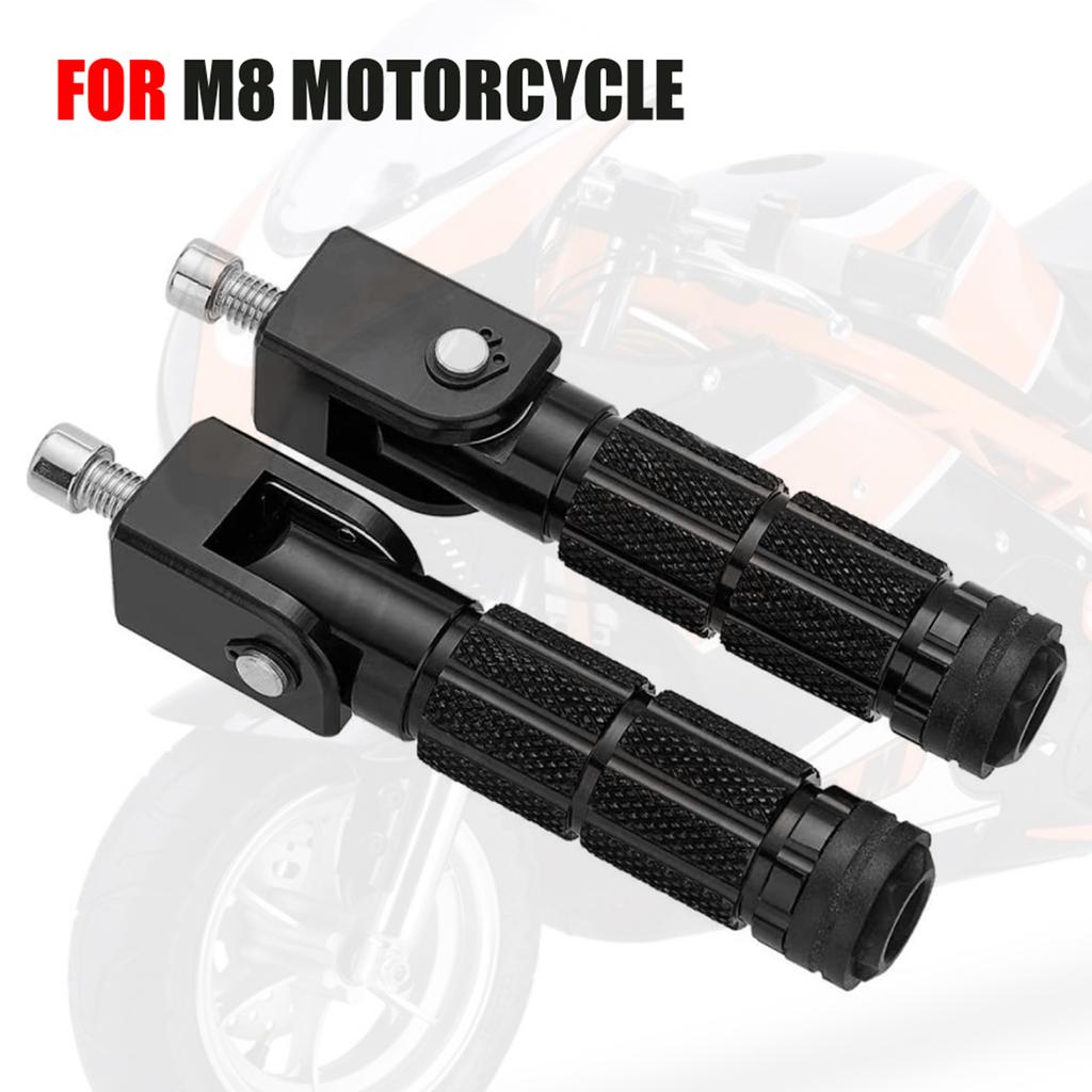Universal M8 Rear Footrests Foot Peg 90 Degree Fixed Folding Passenger Pedal