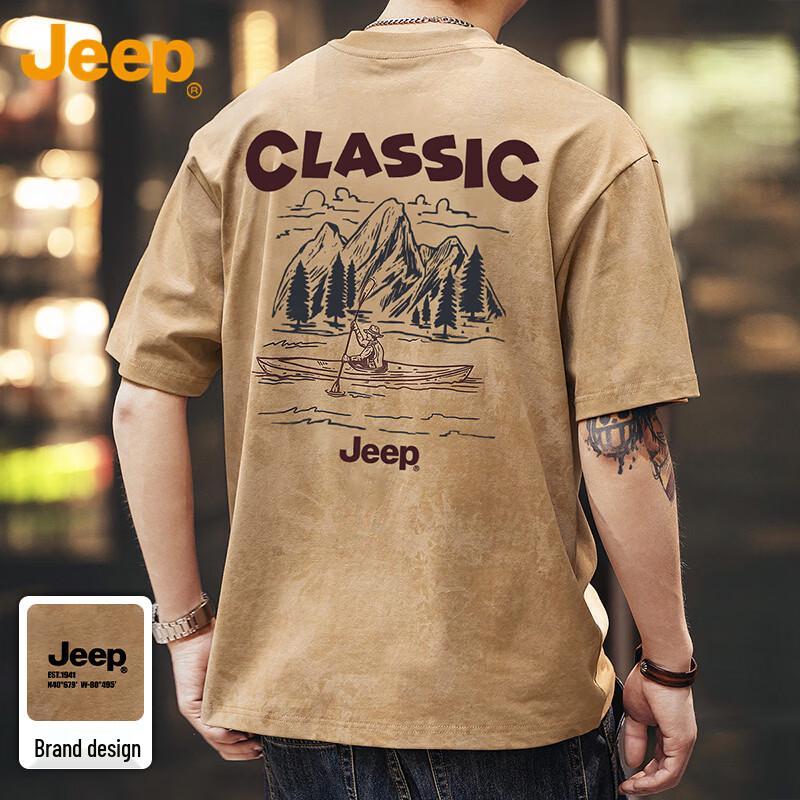 JEEP Men s Summer Heavyweight Printed T-shirt 2XL