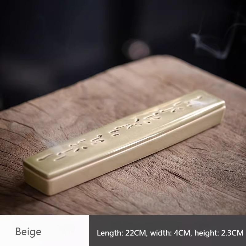 Lotus Leaf Incense Ceramic Incense Burner/Incense Insert Indoor Zen Incense Box Tabletop Ornament Creative Accessories Censer