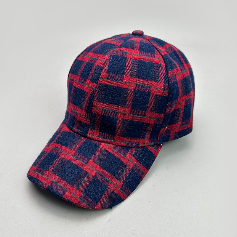 Spring And Summer Plaid British Retro Thousand Bird Grid Classic Baseball Cap Men And Women Retro Sunshade Personality Fashion Versatile