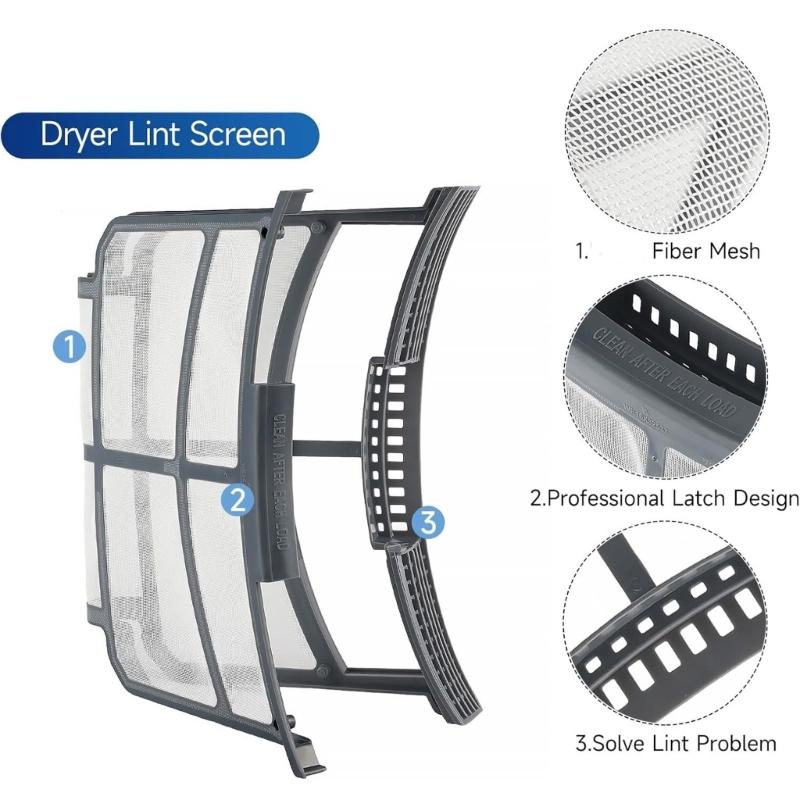 WE16X32537 WE16X29597 AP7205579 Dryer Lint Filter Trap Screen Replacement for Clothes Dryer Dryer Lint Strainer