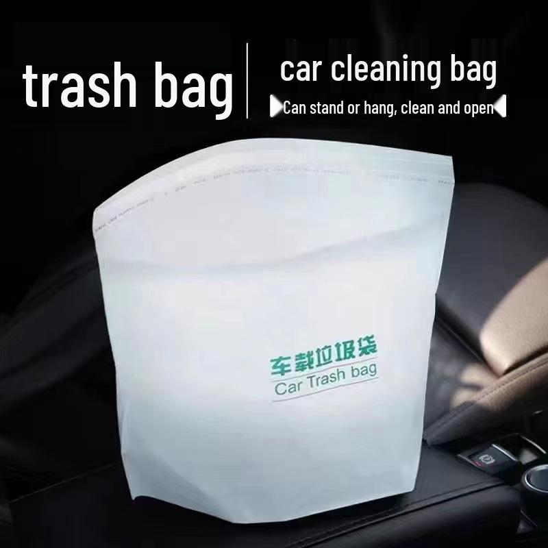 Adhesive Car Trash & Vomit Bags for Office & Dorm Desks - Convenient Solutions for Students