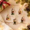 Day Christmas Advent Calendar Box with Acrylic Tree Ornaments, Assorted Multi- Holiday Decor