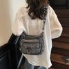 Retro Wind Wash Denim Messenger Bag New Niche Design Multi-pocket Women's Backpack Fashion Casual Shoulder Bag