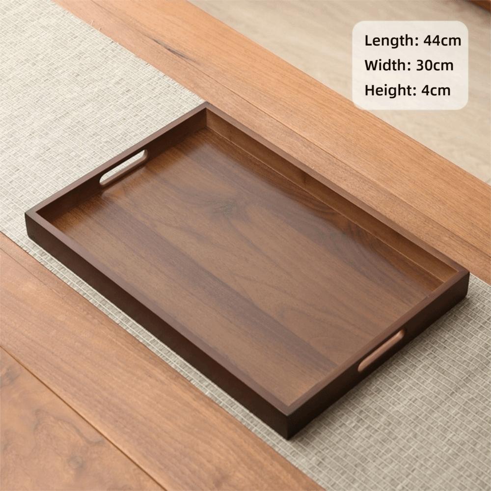 Rectangular Bamboo Wooden Tray With Handle Dessert Pallet Decorate Tray Serving Tray Coffee Table