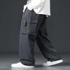 Cargo Pants Men Zipper Oversize Wide Leg Trousers Male Streetwear Hip Hop Casual Korean Japanese Pocket Safari Style