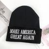 Winter Hat Makes America Great Again President Election Campaign Knitted Thick Elastic Warm Windproof Cycling Outdoor Cap Headgear