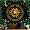 VIKAMA Sun Moon Floral Tapestry, Boho Celestial Flower Print Wall Hanging for Bedroom, Living Room, Dorm & Hippie Home Decor1