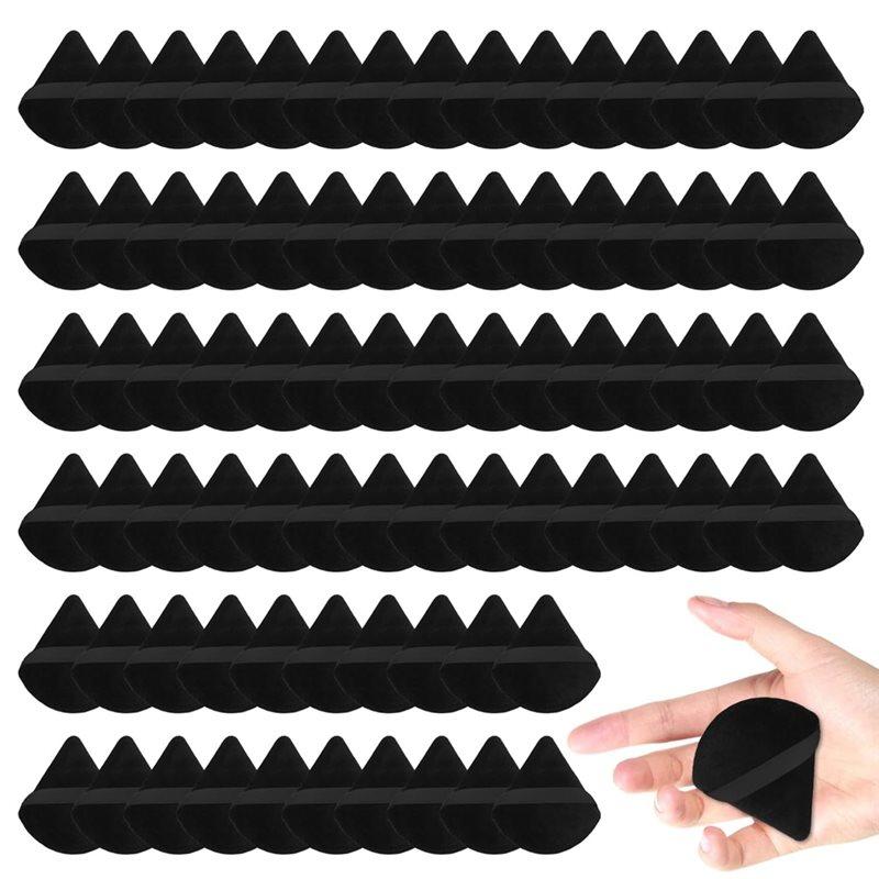 Soft Triangle Powder Puff, 80PCS Face Makeup Sponge For Loose, Mineral And Body Powder Dry Wet Makeup Applications
