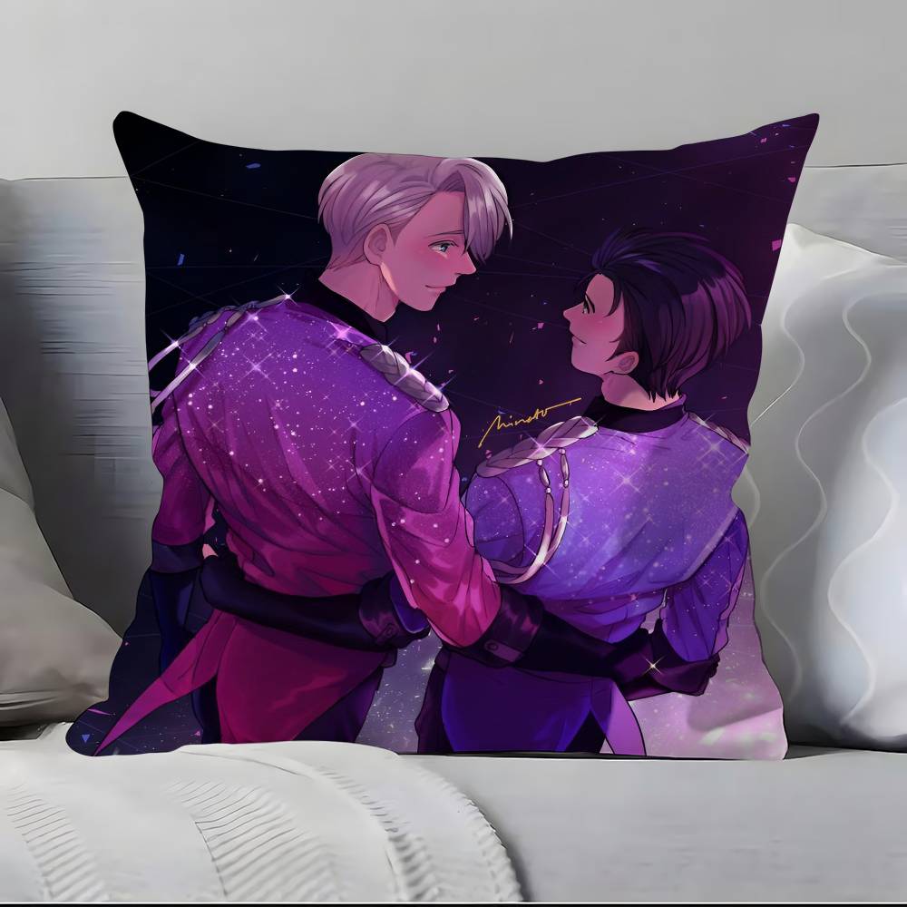 Y-Y-Yuril!! O-On I-I-Ice Anime Pillow Case Pillowcase Soft Skin Friendly & Comfortable With A Hidden Zipper