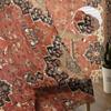 Retro Medieval Turkish Pattern Tulle Curtains for Living Room Sheer Curtain for Bedroom Kitchen Blinds Voile Curtains