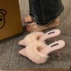 Skinny small slippers summer spring spring French high heels and thin heels, half-towed fluffy slippers, new models look good and increase height