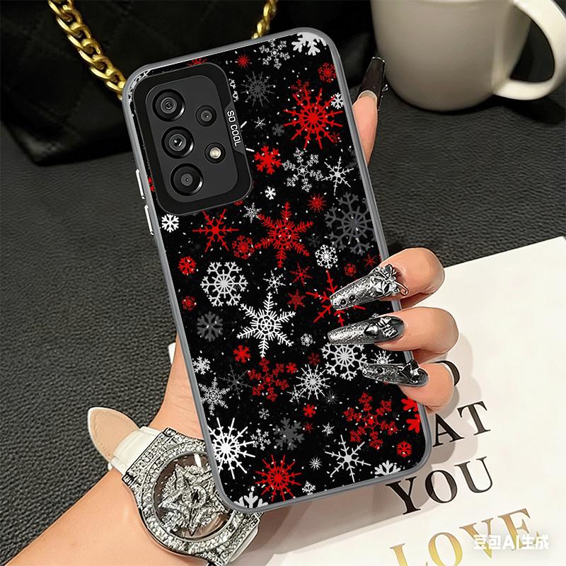 Snow Snowflake Winter Cold Shockproof Phone Case for Samsung A17 A16 A15 A14 A37 A57 A36 A56 A26 A35 A55 A25 A34 A54 A24 A13 A23