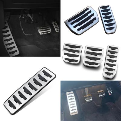 Stainless Steel Car Footrest Foot Brake Gas Clutch Pedal Cover For 2015-2026 Range Rover Evoque Land Rover Discovery Sport