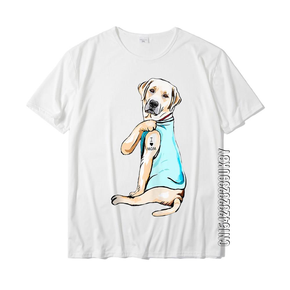 I Love Mom Funny Labrador Tattooed T Shirts 3D Printed Fashionable Man Tops & Tees 100% Cotton