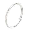 30g Kupfernickel Armband Verstellter Modeschmuck Graviertes Damen Rundarmband für Damen