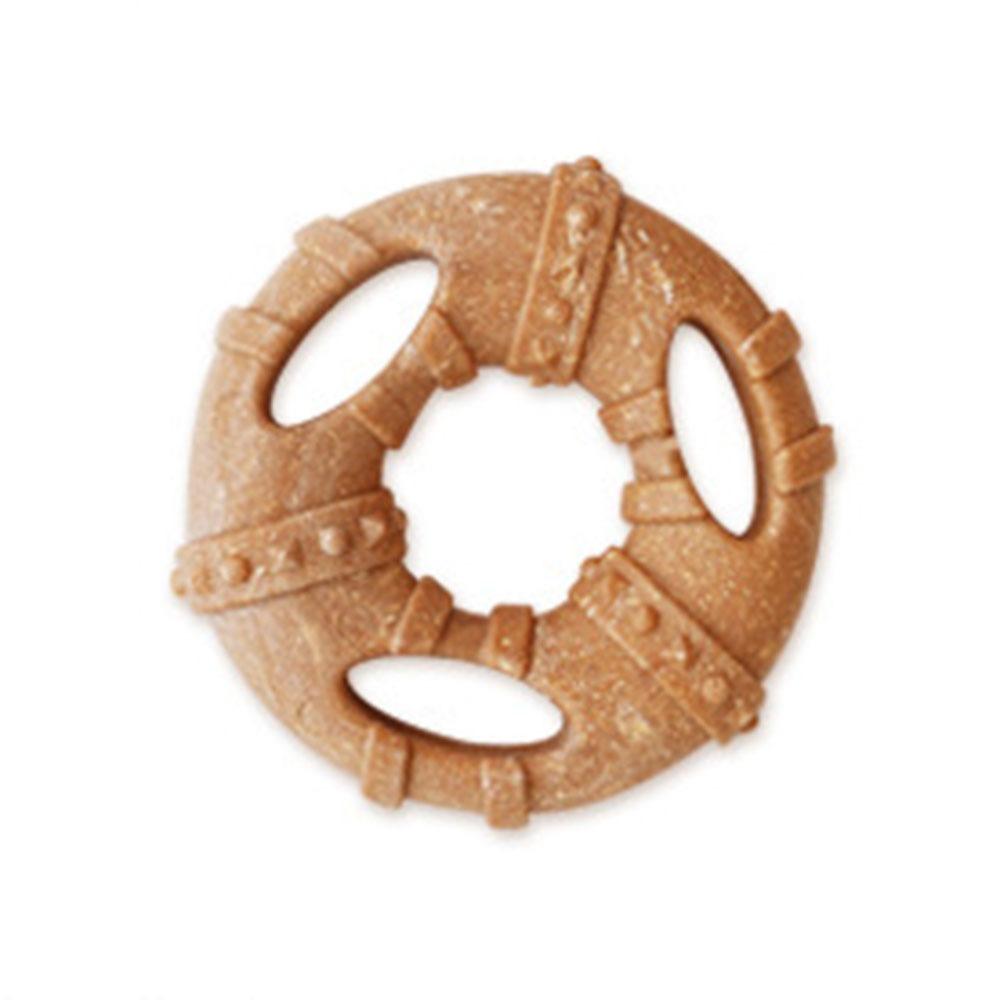 Natural Non-Toxic Dog Chewing Toy Teeth Cleaning Imitation Bone Dog Toy  Puppy Training Wooden ring style