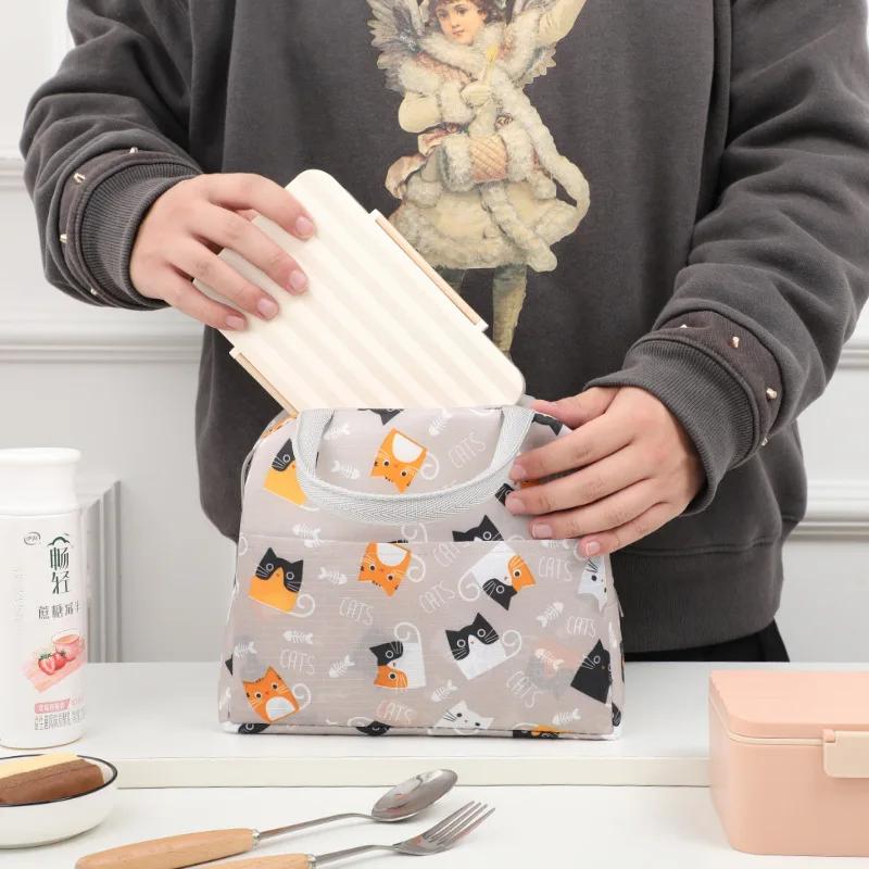 Borsa Termica Pranzo Colorata di Grande Capacità con Foglio di Alluminio, Borsa Bento Spessa, Borsa Termica per Pranzo e Conservazione