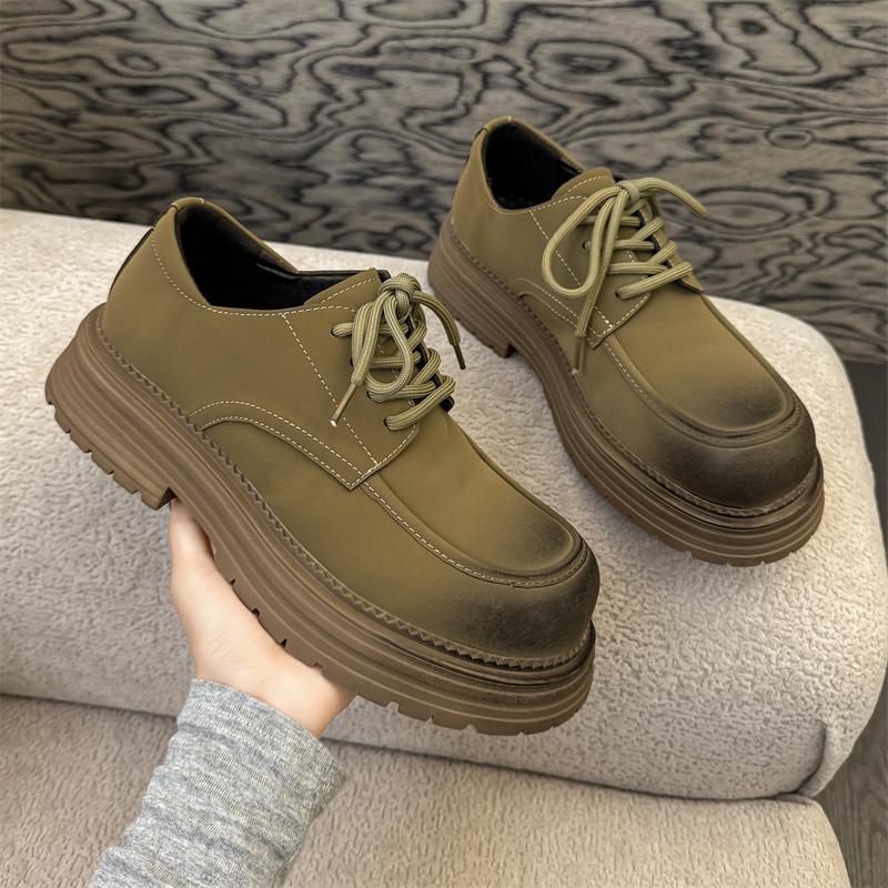 Fashion Stylish Casual Leather Shoes Classic Mens Casual Shoes Business Brand Male Formal Dress Footwear Thick Bottom Men Oxford Shoes