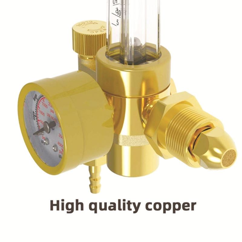 Professional Argon CO2 Brass Gas Regulator With Double Display Suitable for Precise Mig Tig Welding in Metal Fabrication