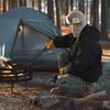 Utendørs peistang med håndtaksdeksel i kunstskinn Karbonstål Rustbestandig varmebestandig camping leirbål Vedtømmerstokk gripeklemmeverktøy