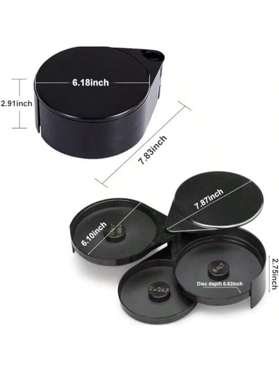 

3-layer ABS Rotating Cocktail Seasoning Box, Bar Wine Accessories, Mixed Salt and Sugar Box, Bar Bartender Mixer Toolbox