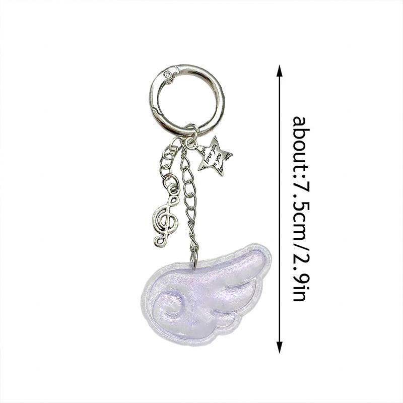 1 Stück Engelsflügel Design Süßer Stil Taschenanhänger Lieblicher Handy-Anhänger DIY Zubehör Schlüsselanhänger Airpods Anhänger Mehrfarbig