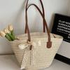 Woven Bag Women's Large Capacity 2026 Spring New Beach Vacation Commuter Tote Versatile Shoulder Underarm Bag Women