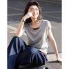 Demana Women's Summer Color Block Knit Short Sleeve Top