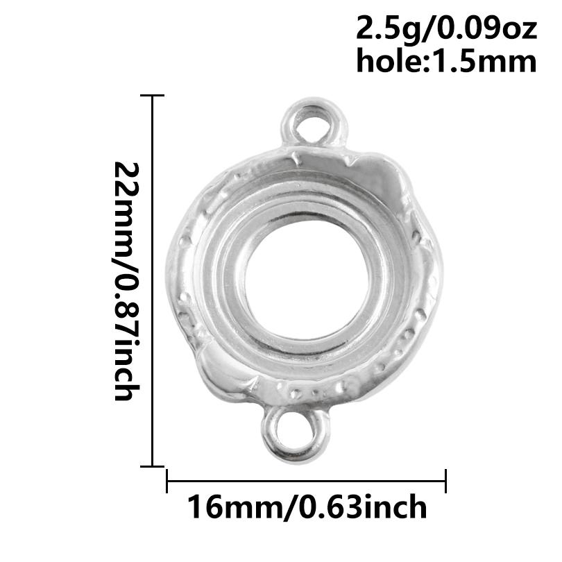 6 Stück Nicht verblassend Oval Quadrat Herz Anhänger Leere Tablett Basis Fassungen DIY Schmuckherstellung Zubehör Edelstahl Anhänger Charm Großhandel