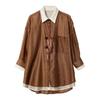 Women's Summer Design Splicing Long-sleeved Sunscreen Shirt Thin Elegant and Beautiful Tops
