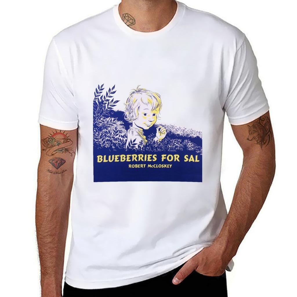 Blaubeeren für Sal klassische Illustration T-Shirt Strapazierfähiges lässiges Arbeits-T-Shirt