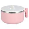 Stainless Steel Noodle Bowl Set Food Storage Container Portable Soup Snack Bowl with Lid(Pink Tableware )