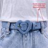 Slim Fit Denim Waist Belt Heart Shape Buckle Fashion Denim Belt  For Women  Girls