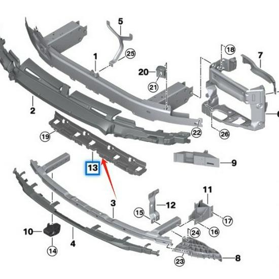 BMW 7er G11/G12 Querträgerabdeckung Stoßfänger vorne