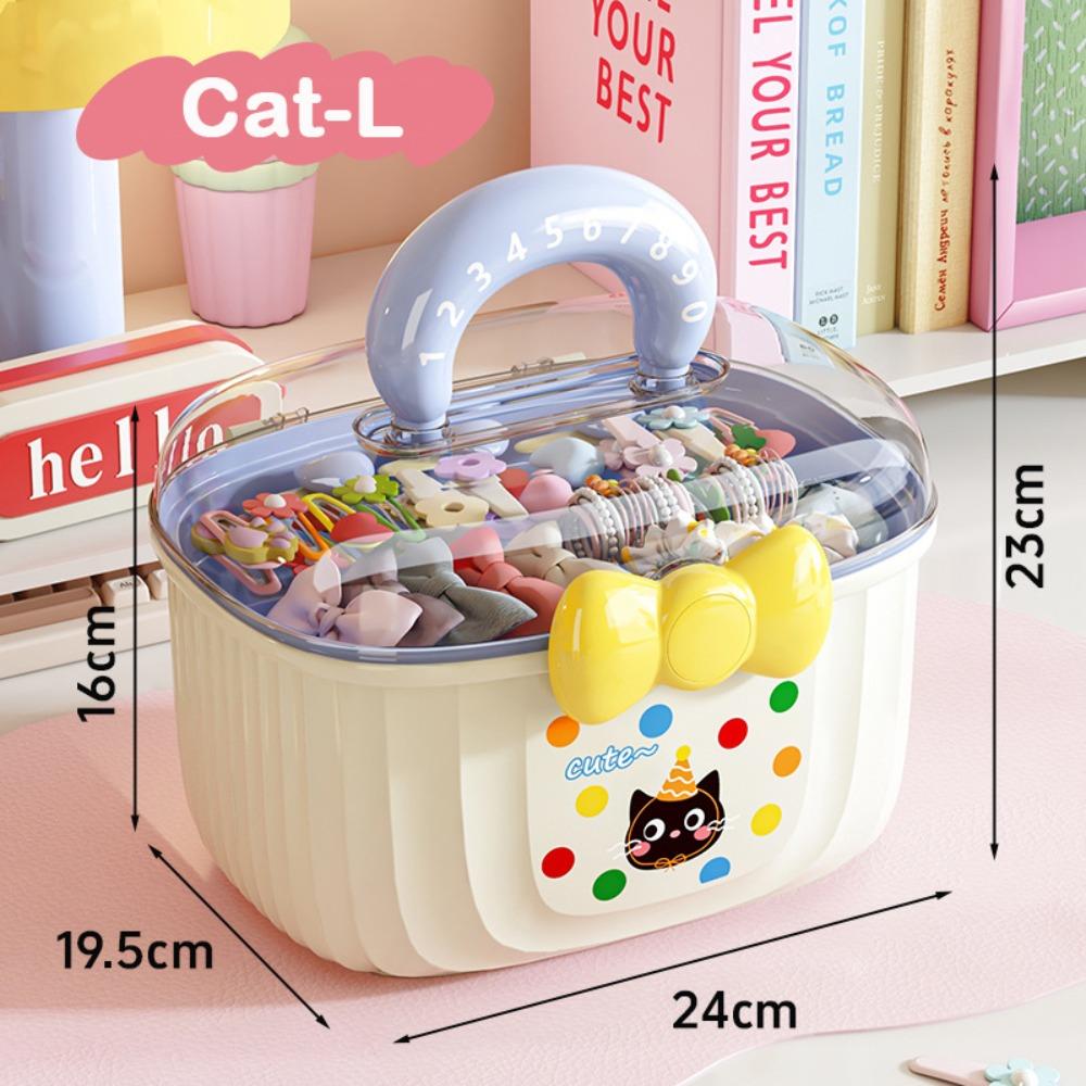 

Multi-layer Jewellery Box Multi-purpose Toy Organizer Box Layered Container Girl Hair Accessories Cat-L