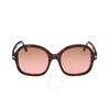 Hanley Brown Butterfly Ladies Sunglasses Ft1034 52f 57