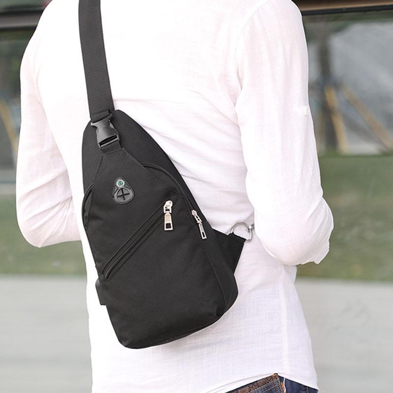 IELGY Pánská taška Korejská Jednoduchá Crossbody Stylová Ležérní Černá Venkovní Všestranná Přes jedno rameno