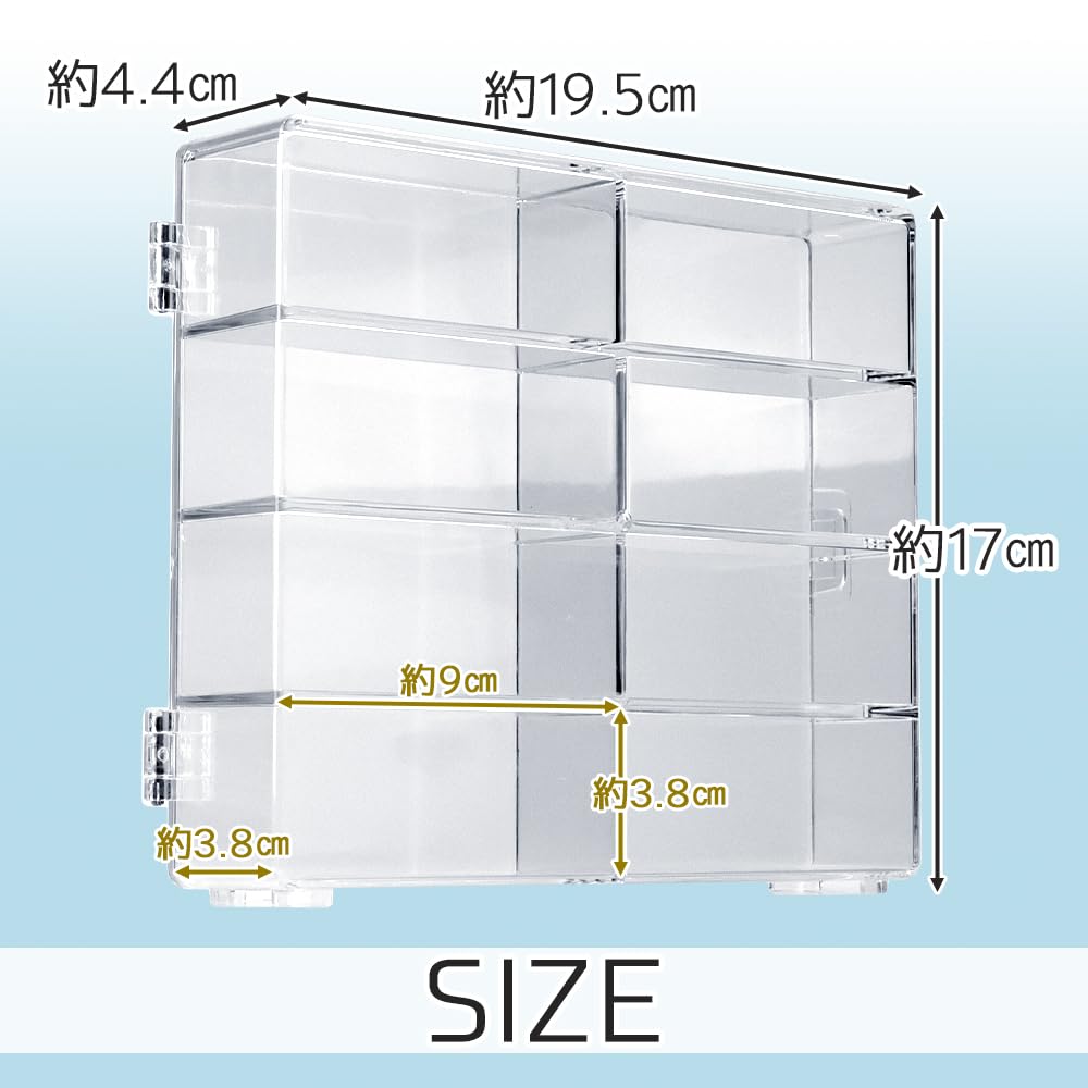 Storage case for miniature cars, Tomica storage case (8 compartments x 4 boxes), collection display, home shop, exhibition storage, 1/64 scale