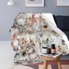 Cute Cat Throw Blanket Cozy Fluffy Plush Soft Flannel Throw Blankets for Kids Men Women Gift Sofa Bed