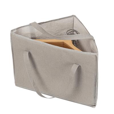 Large Capacity Triangular Hanger Storage Bag Foldable Space-Saving Clothes Storage Basket with Handle Breathable