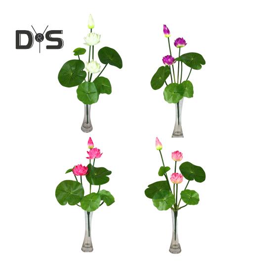 Künstliches Lotusblütenblatt, realistische Kunstseide, Blumendekoration für Hochzeiten, Partys, Zuhause, Büro, Tischdekoration, Kunstblumen, Pflanzen, Zweig