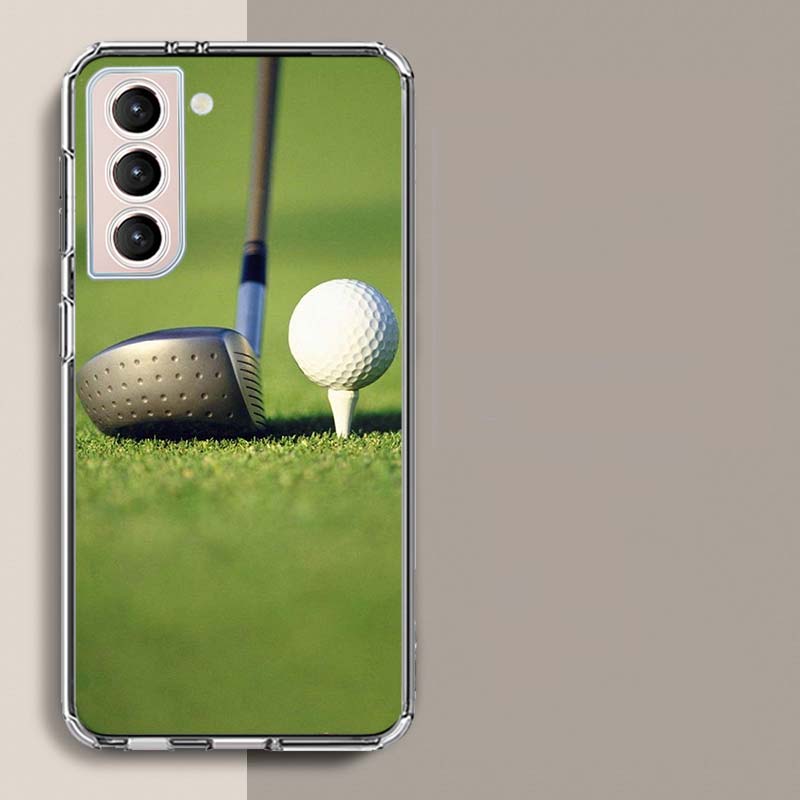 

Golf Clubs and Splashing Balls Phone Case For Samsung Galaxy S25 Edge S24 S23 FE S21 S20 S10 Plus S22 S26 Ultra Cover Clear Case Samsung S26 5G